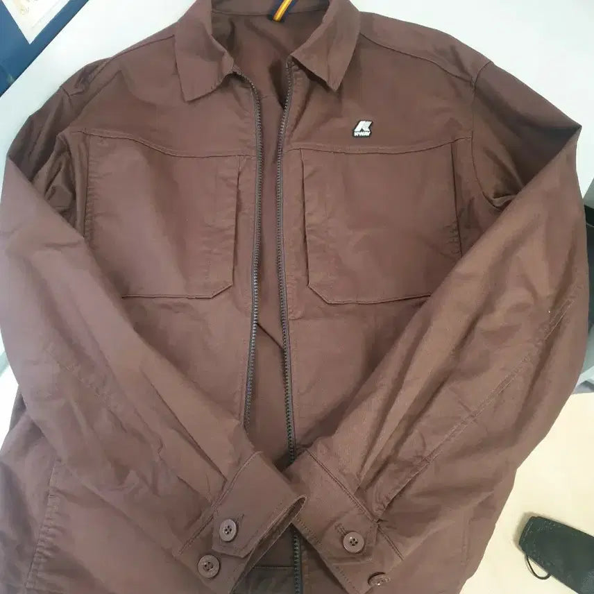 [BUNJANG] K-WAY Men's Brown Jacket / K-WAY 남성용 브라운 자켓