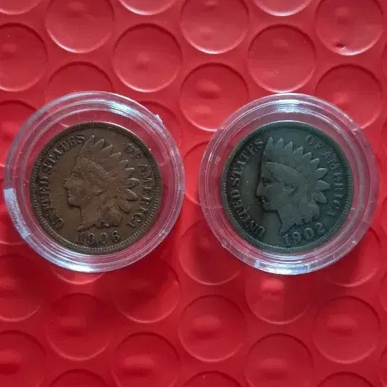 [BUNJANG] Indian Head Cent Coins (1906, 1902) / 1902년.1906 인디언 헤드 원세트 일괄판매