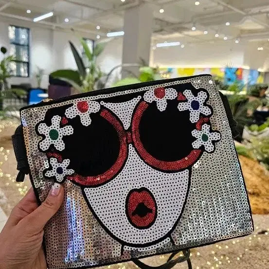 [BUNJANG] Sequin Character Shoulder Bag / (새상품)스팽글 캐릭터 숄더백