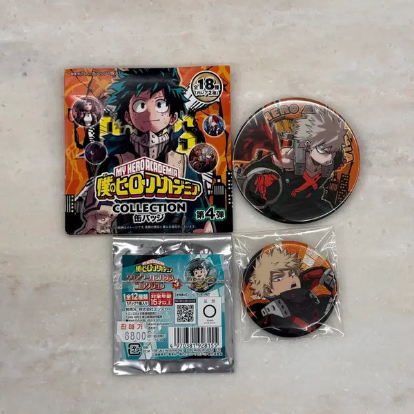 [BUNJANG] My Hero Academia Bakugo Glitter Can Badge Set (Jump Shop Collection, 3rd Edition) / 나히아 히로아카 바쿠고 글리터 캔뱃지 3탄 점프샵 콜렉션 원화 캔뱃지