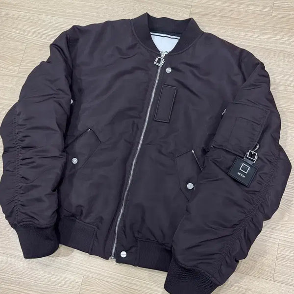 [BUNJANG] Wooyoungmi 23FW Back Logo MA-1 Jacket Brown / [50] 우영미 23FW 백로고 마원 브라운