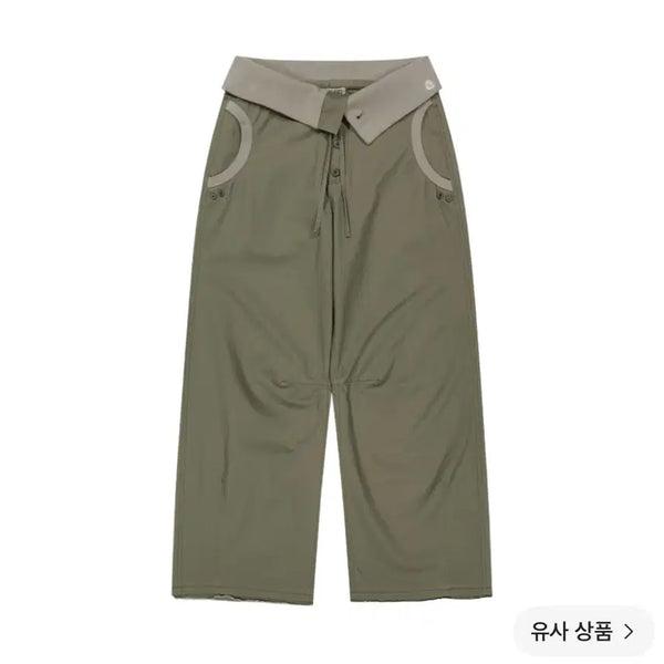 [BUNJANG] KOSEIO Flow Fold Pants Khaki Size 2 New / 코이세이오 플로우 폴드 팬츠 카키 2사이즈 새상품