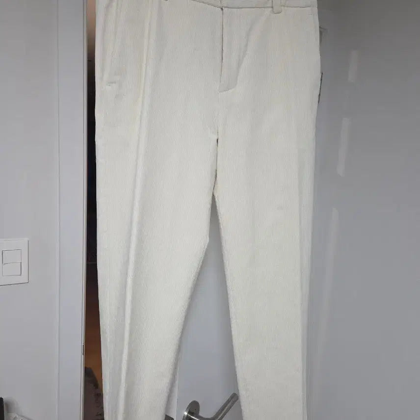 [BUNJANG] System Homme Corduroy Straight Fit Pants Cream / [새상품] 시스템옴므 봄가을용 코듀로이 크림팬츠 82