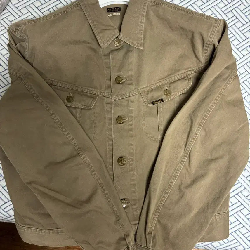 [BUNJANG] Kapital Vintage Satin Westerner Jacket Mocha Beige Regular / 캐피탈 빈티지 새틴 웨스터너 모카베이지 regular