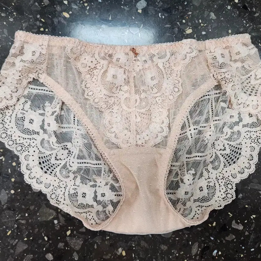 [BUNJANG] Beige Lace Women's Panties - Size M / (중고) 베이지 레이스 여성팬티
