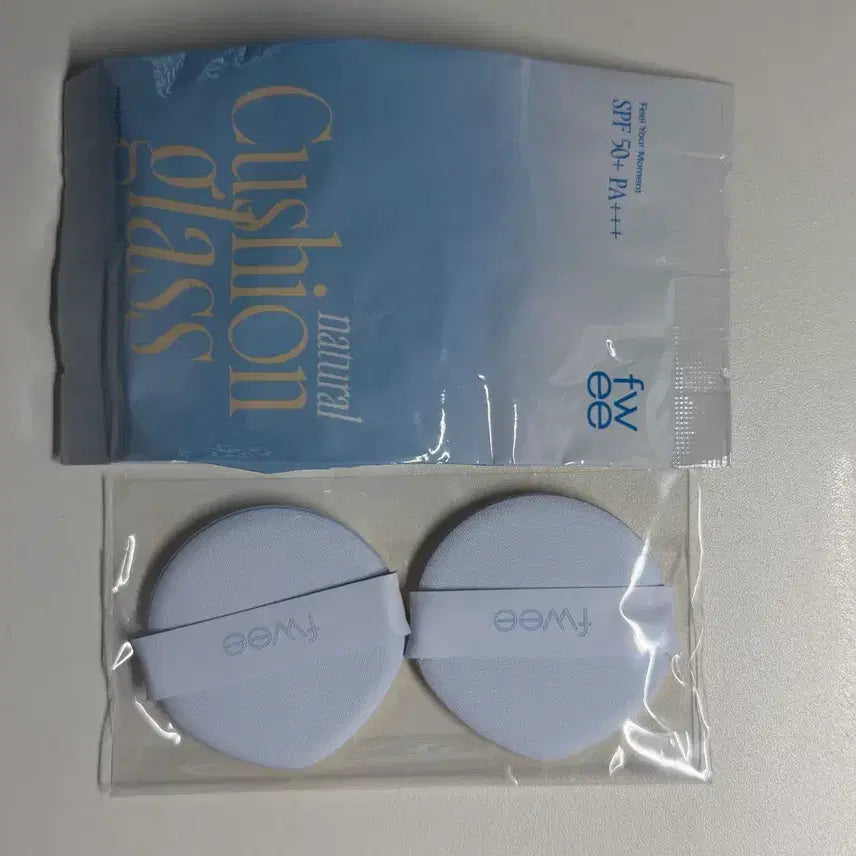 [BUNJANG] Fwee Cushion Glass Natural 1.5 Peach Glass Refill + 2 Puff Set / 퓌 쿠션 글래스 내추럴 1.5 피치글래스 리필 + 퍼프 2매
