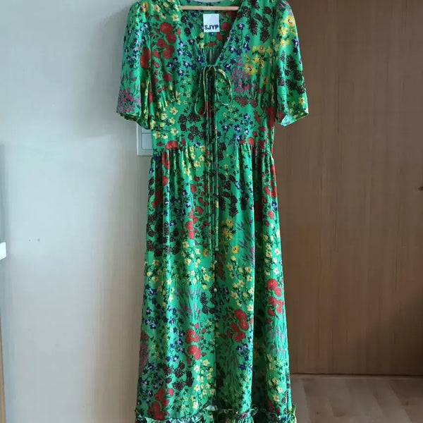 [BUNJANG] SJYP Flower Pattern Long Dress S / SJYP 플라워 패턴 롱 원피스 S