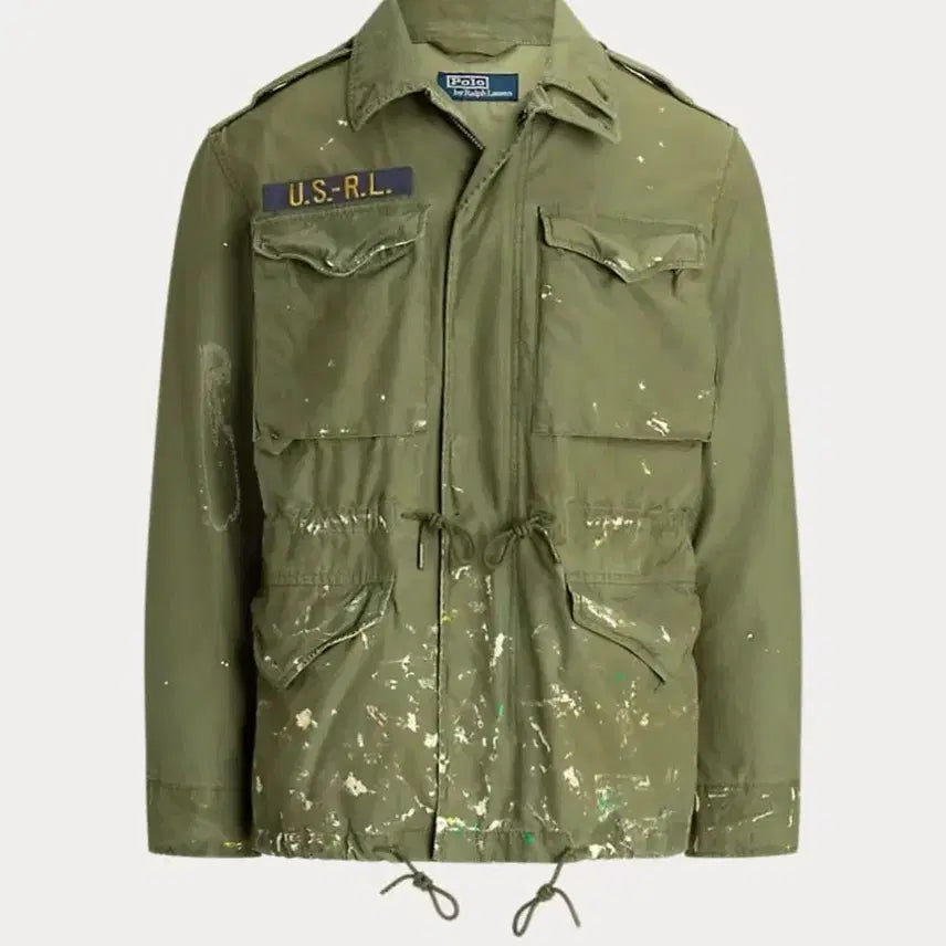 [BUNJANG] Polo Ralph Lauren Paint Splatter Field Jacket - Size L (New) / 폴로 페인트 스플래터 필드 자켓 L 새제품