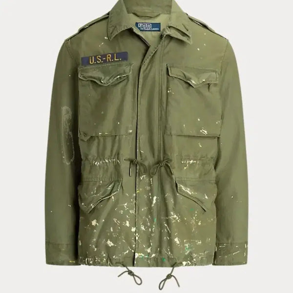 [BUNJANG] Polo Ralph Lauren Paint Splatter Field Jacket - Size L (New) / 폴로 페인트 스플래터 필드 자켓 L 새제품