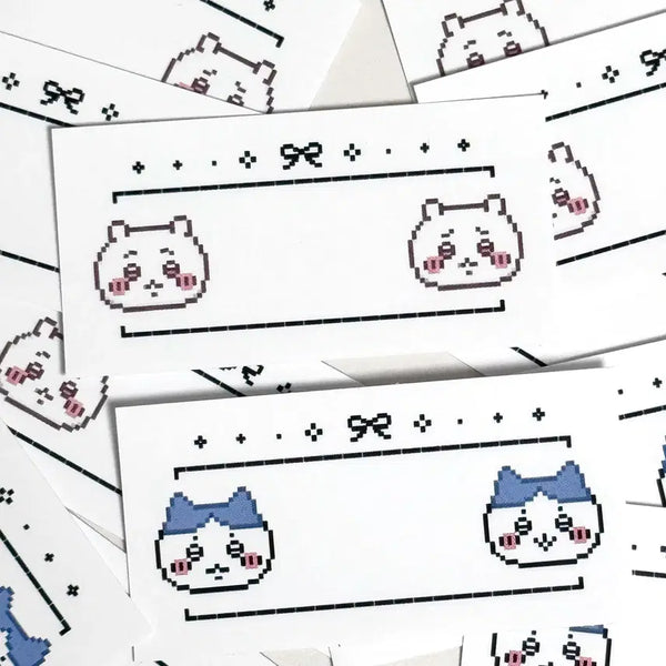 [BUNJANG] Cheeky Animals Name Tag Stickers (20 pcs) / [20장] 먼작귀 네임텍 인스 * 스티커