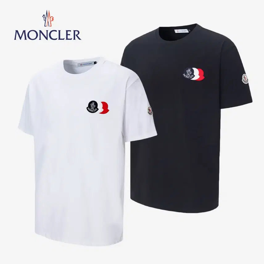 [BUNJANG] Moncler Logo Patch Crewneck T-Shirt / Moncler 로고 패치 크루넥 티셔츠