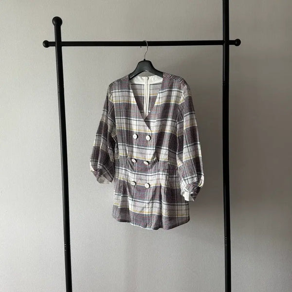 [BUNJANG] IT MICHAA Check Pattern Blouse / 잇미샤 itmichaa 체크 패턴 블라우스