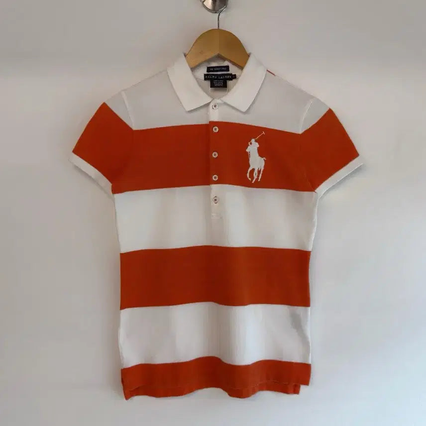 [BUNJANG] Polo Ralph Lauren Color-Block Striped Big Pony Polo Shirt / 폴로 랄프로렌 배색 스트라이프 빅포니 카라 셔츠 치프키프