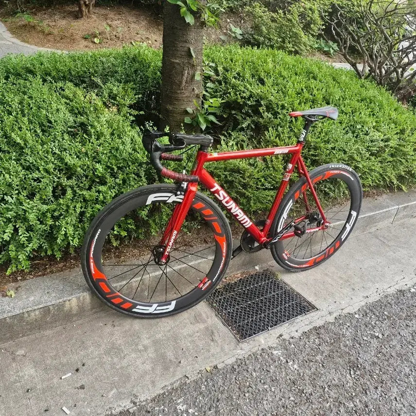 [BUNJANG] Tsunami Road Bike Frame and Parts Bundle / 쓰나미 로드대차구함
