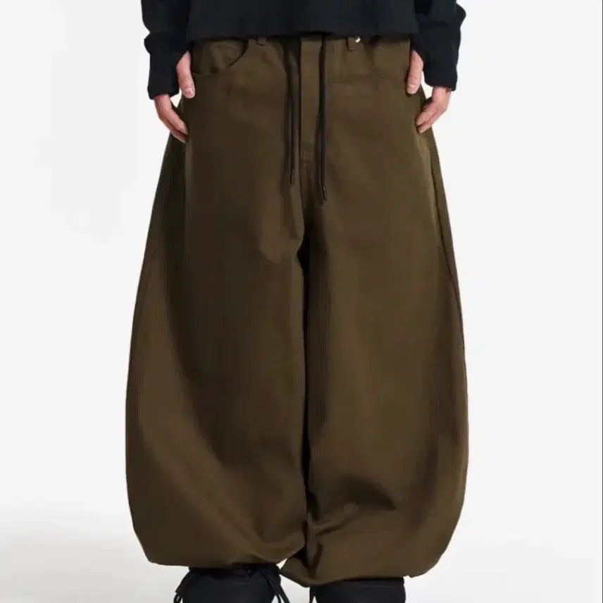 [BUNJANG] Gicheol Balloon Pants Brown / 기철 벌룬팬츠 브라운