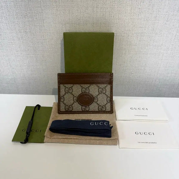[BUNJANG] Gucci Interlocking GG Supreme Canvas Card Holder / [S급] [풀박스] 구찌 인터로킹 GG 수프림 캔버스