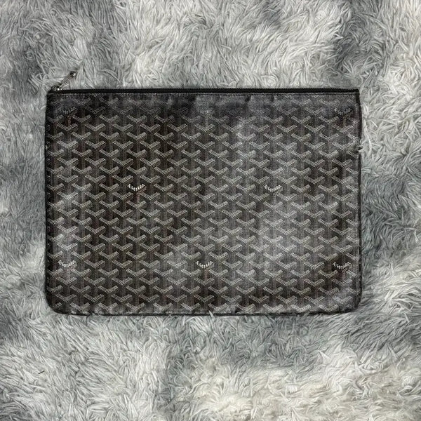 [BUNJANG] Goyard Senat Clutch Bag GM Black Tan / 고야드 세나 클러치백 GM 블랙탄