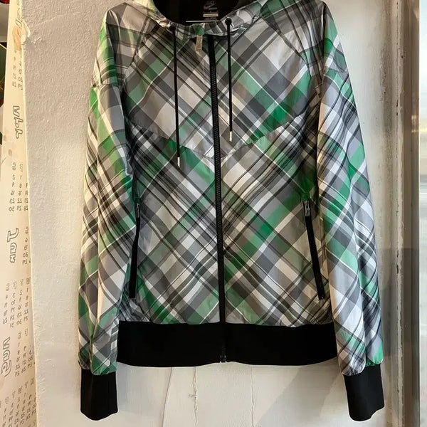 [BUNJANG] Checkered Windbreaker Jumper / 체크 패턴 바람막이 점퍼