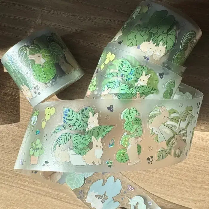 [BUNJANG] Adelie Draw Garden of Rabbits Kiss Cut Masking Tape / 아델리드로우 토끼의 정원 키스컷 마테띵
