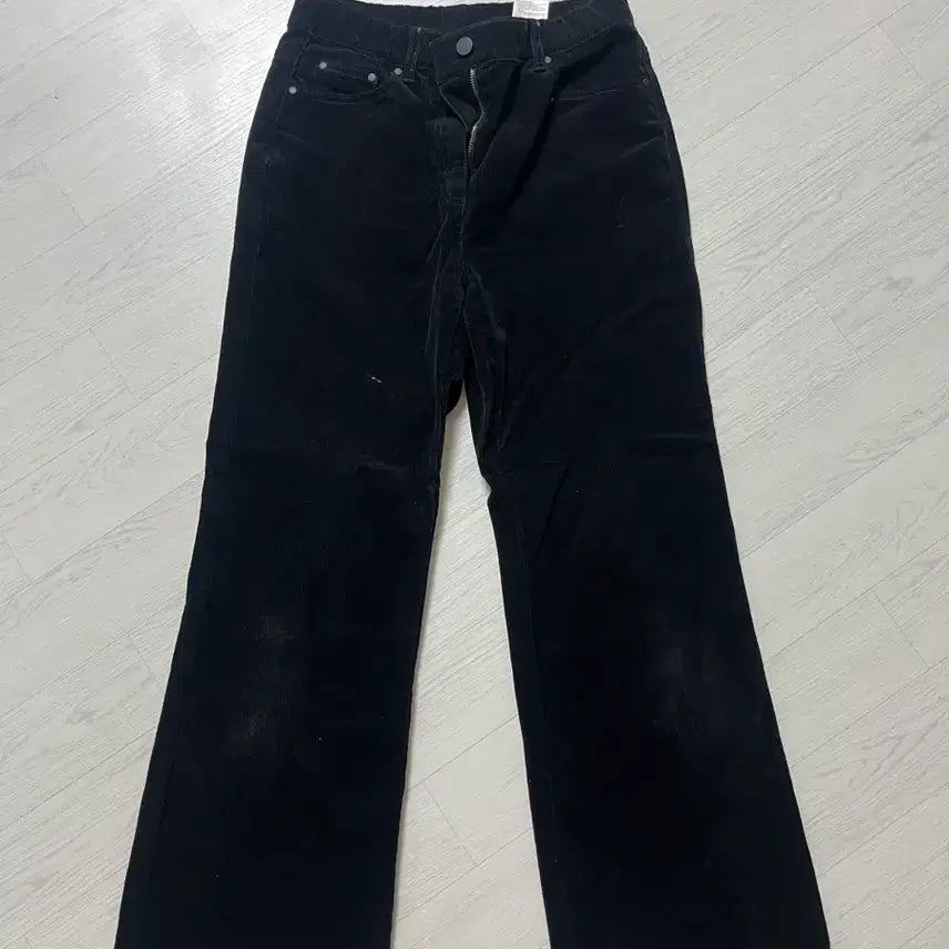 [BUNJANG] Women's Black Corduroy Pants / 여성 블랙 코듀로이 팬츠