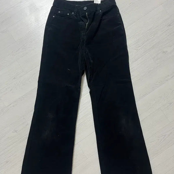 [BUNJANG] Women's Black Corduroy Pants / 여성 블랙 코듀로이 팬츠