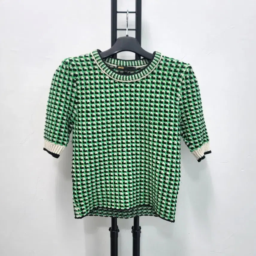 [BUNJANG] Maje Green Knit T-Shirt / 정품 마쥬 MAJE  초록 니트 티