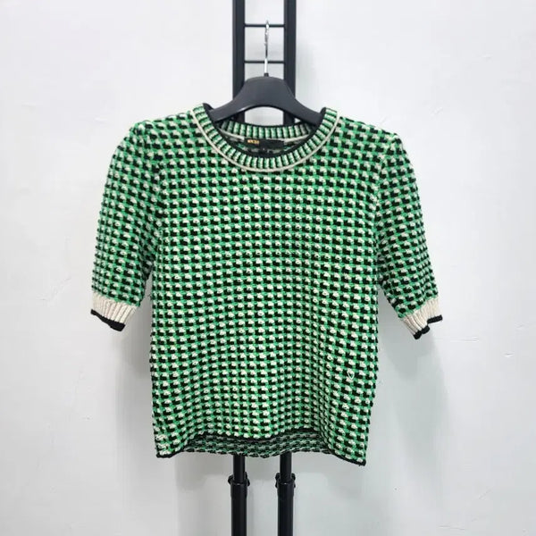 [BUNJANG] Maje Green Knit T-Shirt / 정품 마쥬 MAJE  초록 니트 티