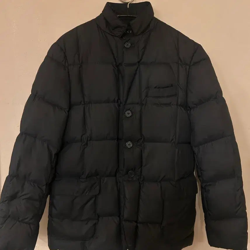 [BUNJANG] Gucci Style Men's Puffer Jacket Black (Fits 100) / 구찌 스타일 남성 패딩 점퍼 블랙 (실측 100)