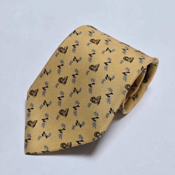 [BUNJANG] Salvatore Ferragamo Cat Pattern Silk Tie / 살바토레 페라가모 고양이 패턴 실크 넥타이