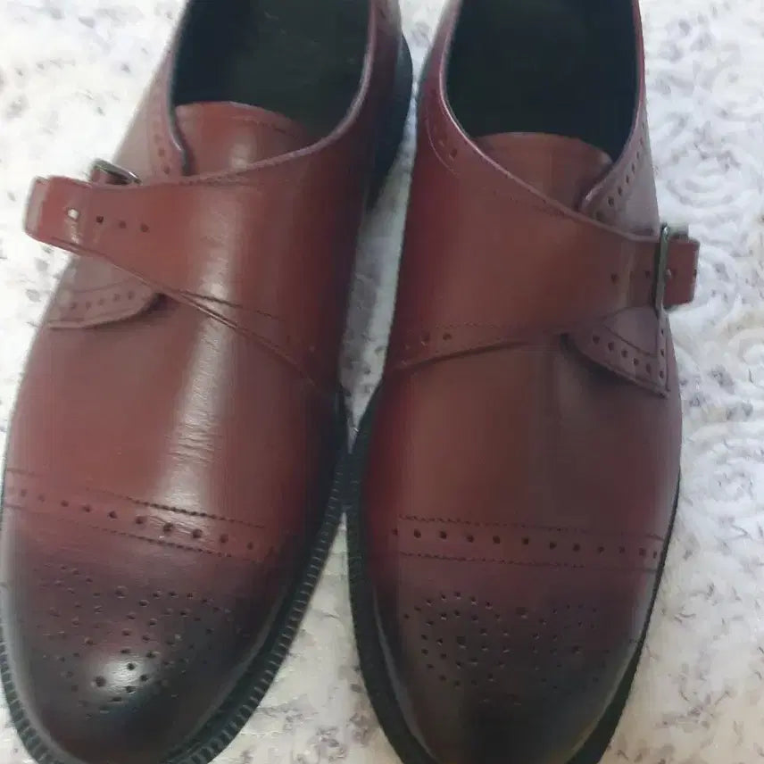 [BUNJANG] Dr. Martens Monk Strap Burgundy Shoes 270 / 닥터마틴 몽크 버건디 구두270