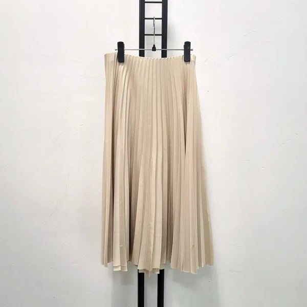 [BUNJANG] Theory Beige Pleated Long Skirt / 정품 THEORY 베이지 롱 스커트