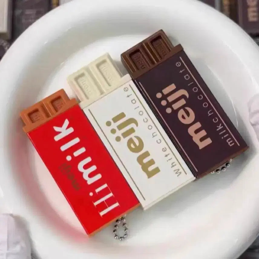 [BUNJANG] Meiji Chocolate Clicker Keycap Keyring / 메이지 초코 딸깍 클리커 키캡 키링