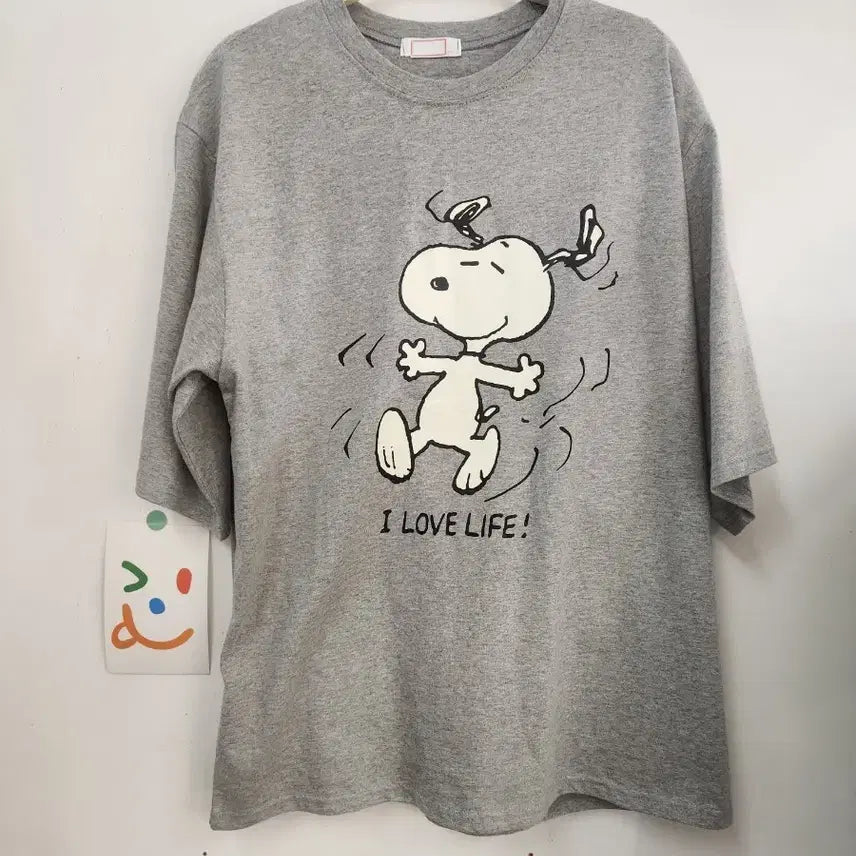 [BUNJANG] Snoopy Print Oversized T-Shirt / 스누피나염오버핏반팔티 (새상품)