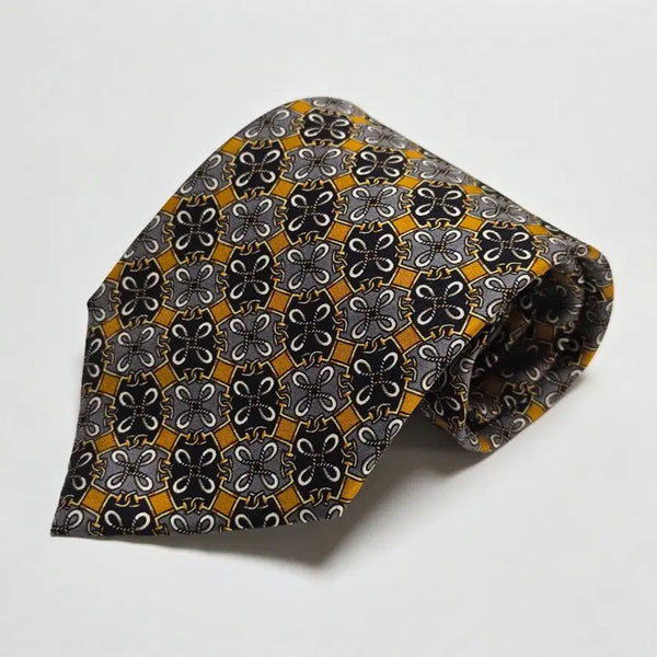 [BUNJANG] Fendi Silk Necktie Yellow Pattern / 펜디 실크 넥타이 옐로우 패턴