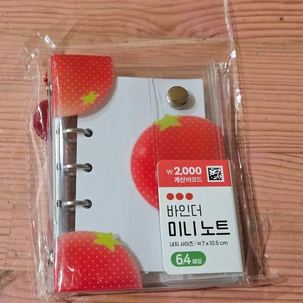 [BUNJANG] Daiso Tomato Mini Binder Notebook / 토마토 미니 노트