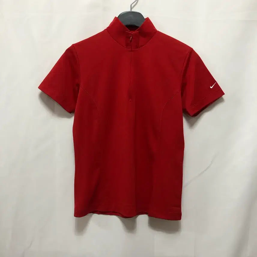 [BUNJANG] Nike Golf Dri-FIT Short Sleeve Half-Zip Top Red / 나이키골프 드라이핏 반팔 반집업(55~66)