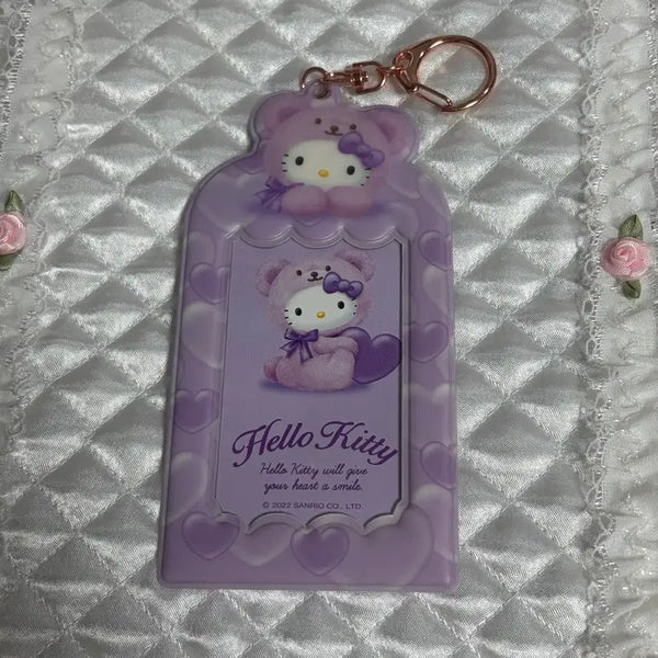 [BUNJANG] Sanrio Hello Kitty Stationery Photocard Holder Heart Bear Idol / 산리오 헬로키티 문방구 포카홀더 포토카드 홀더 하트베어 아이돌