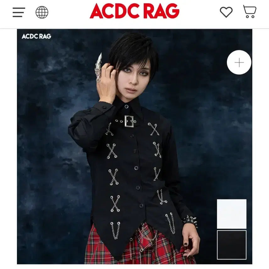 [BUNJANG] ACDC RAG Black Chain Shirt / 급전배포) ACDC RAG 블랙 체인 셔츠