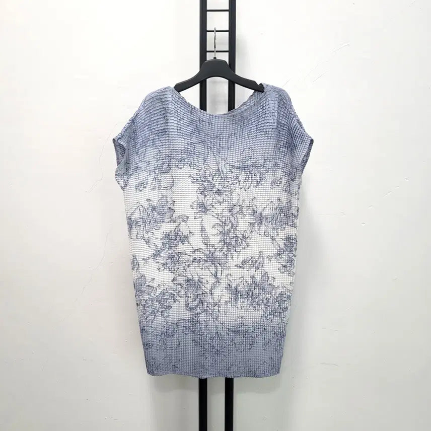[BUNJANG] Pleatsme Floral Pattern Pleated Blouse / 정품 플리츠미 PLEARSME 주름 플로럴 패턴 블라우스