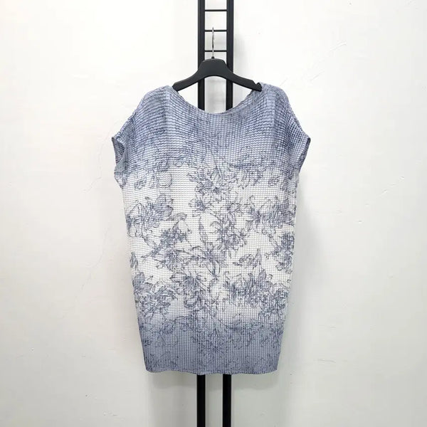 [BUNJANG] Pleatsme Floral Pattern Pleated Blouse / 정품 플리츠미 PLEARSME 주름 플로럴 패턴 블라우스