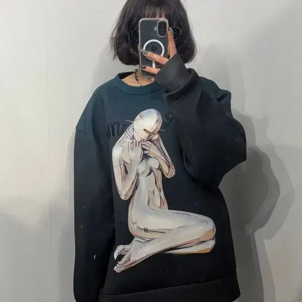 [BUNJANG] Juun.J x Sorayama 16F/W Neoprene Sweatshirt Size 50 / 50 준지 x 소라야마 16F/W 일러스트 네오프렌 맨투맨