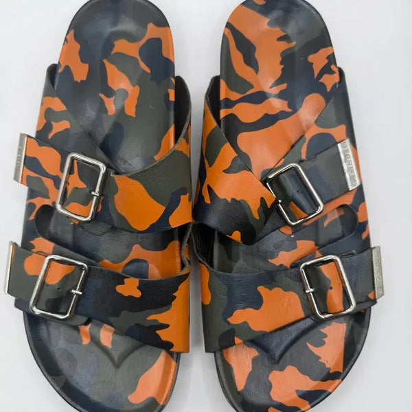 [BUNJANG] Givenchy Camo Double Strap Slide Sandals IT 42 / 지방시 카모 더블 스트랩 슬라이드 샌들 IT 42