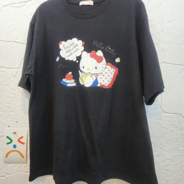 [BUNJANG] Hello Kitty Oversized Graphic T-Shirt / 키링키티오퍼핏반팔티(새상품)