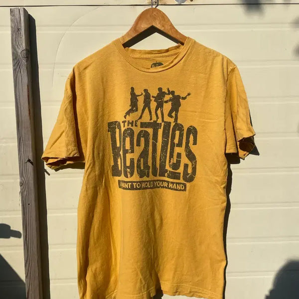 [BUNJANG] The Beatles Mustard Graphic T-Shirt / 비틀즈 반팔티 머스타드