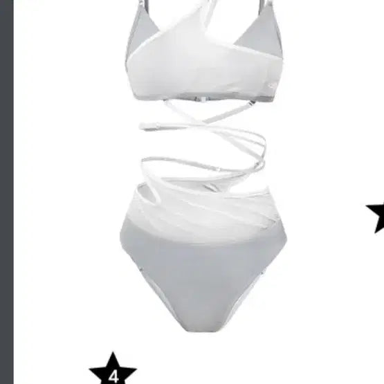 [BUNJANG] Ojos Layered Mesh Strap Bikini / 오호스 ojos Layered Mesh Strap Bikini / Gre