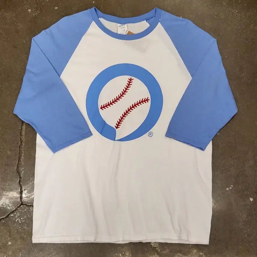 [BUNJANG] Gildan Baseball Graphic 3/4 Sleeve Raglan T-Shirt / 길단 야구공 그래픽 7부 래글런 티셔츠