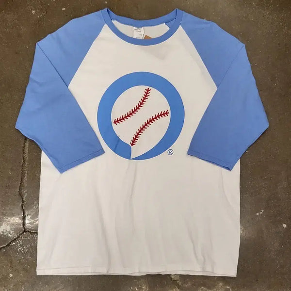 [BUNJANG] Gildan Baseball Graphic 3/4 Sleeve Raglan T-Shirt / 길단 야구공 그래픽 7부 래글런 티셔츠