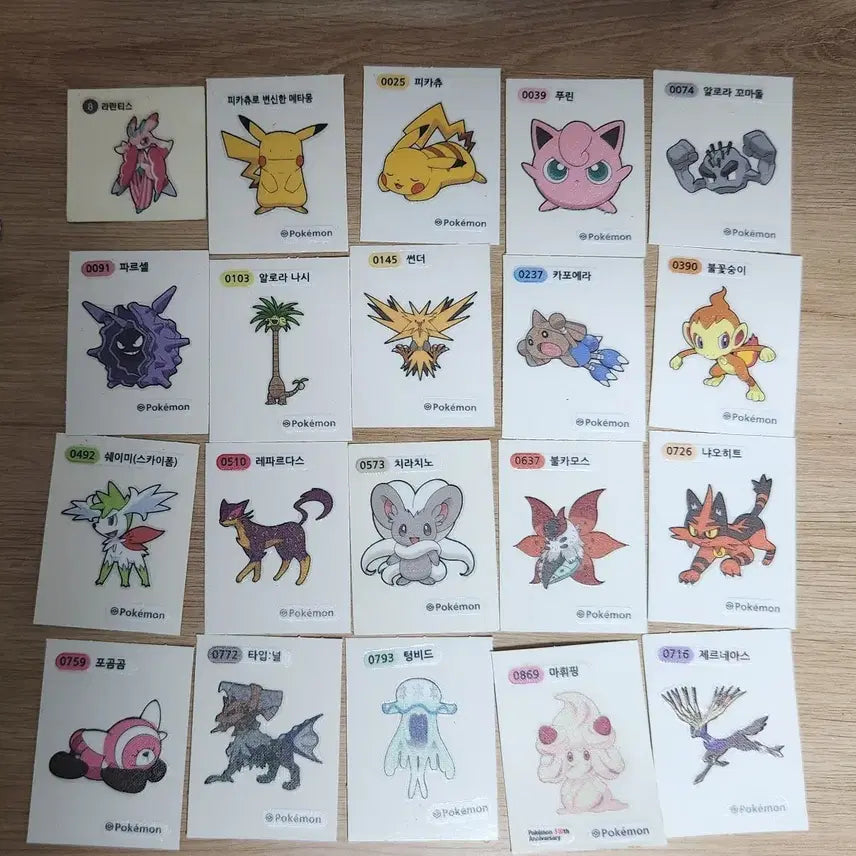 [BUNJANG] Assorted POKEMON Stickers Bundle Set / 다양한 띠부씰 일괄 판매