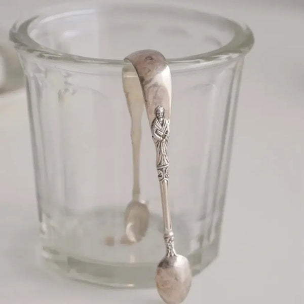 [BUNJANG] Vintage Silver-Plated Sugar Tongs (Sugar Cube Tongs) with Ancient Greek Figure / 빈티지 실플슈가 텅, 각설탕 집게
