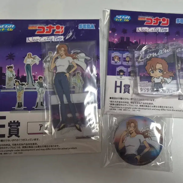 [BUNJANG] Detective Conan Haibara Ai Segukuji Acrylic Stand & Can Badge Bundle / 명탐정코난 하기와라 치하야 세가쿠지 아크릴 스탠드 캔뱃지